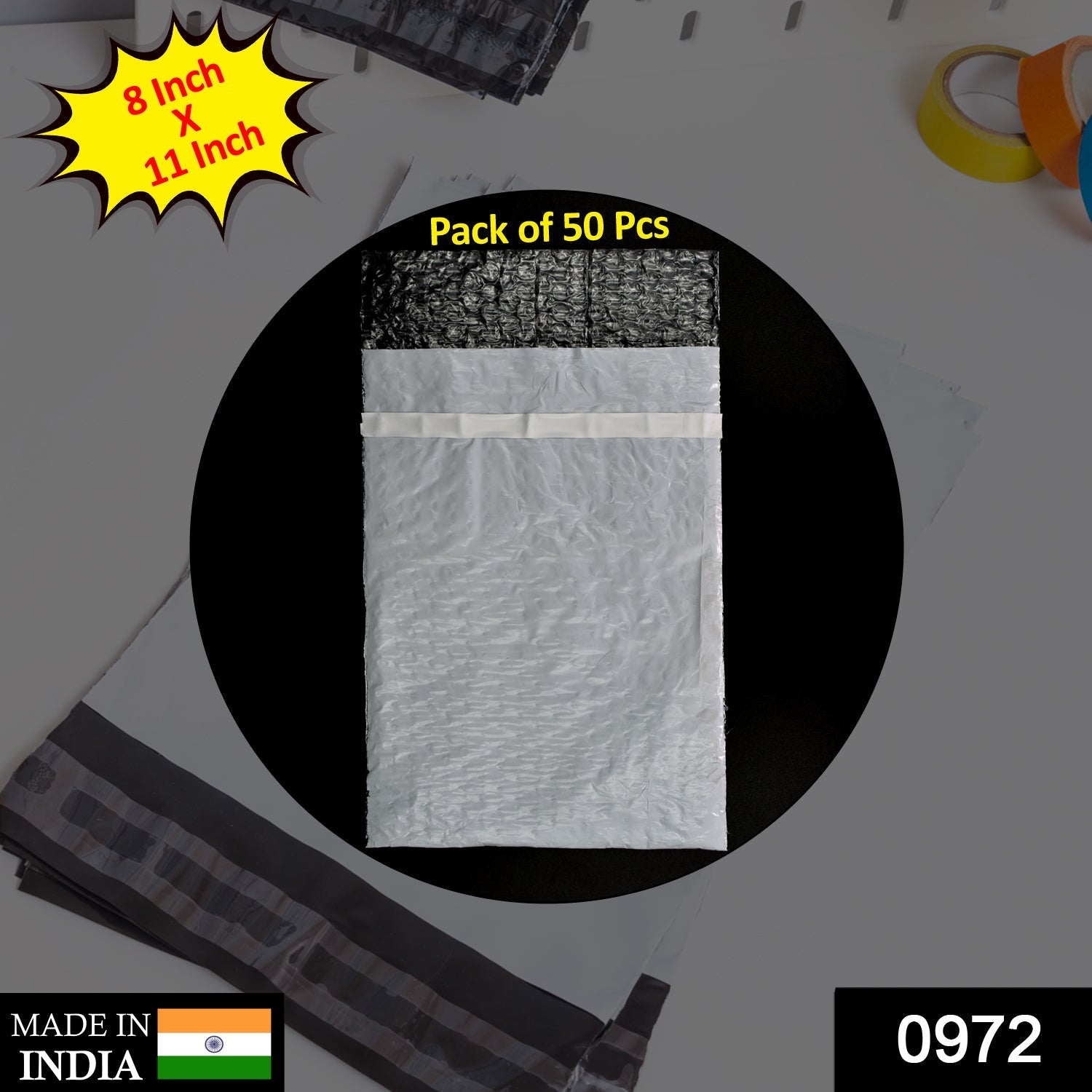 0972 50 Pc 08X11 inch L 2 Flap used for covering and storing various types of products specially while travelling and delivering etc. freeshipping - DeoDap 0972 50 Pc 08X11 inch L 2 Flap used for covering and storing various types of products specially while travelling and delivering etc. freeshipping - DeoDap